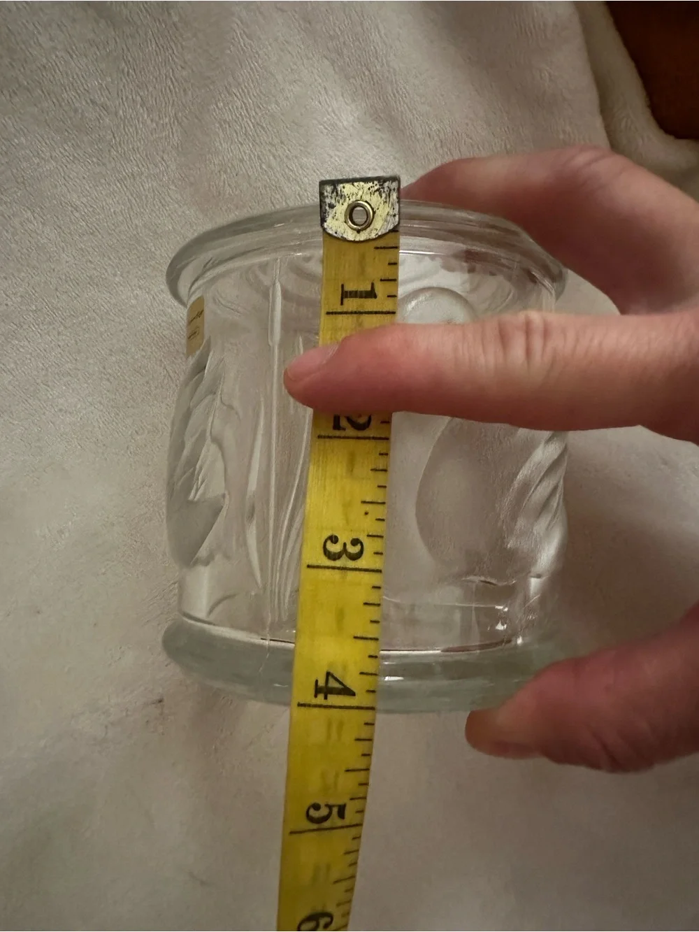 Gloria Vanderbilt Swan Glass Jar with Lid for TELEFLORA Embossed Signed Clear